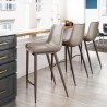 Zuo Modern Magnus Counter Stool in Brown and Walnut - Lifestyle