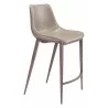 Zuo Modern Magnus Counter Stool in Brown and Walnut - Angled View - Zuo Modern Magnus Counter Stool in Brown and Walnut - Angled View