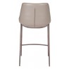 Zuo Modern Magnus Counter Stool in Brown and Walnut - Back View