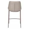 Zuo Modern Magnus Counter Stool in Brown and Walnut - Back View - Zuo Modern Magnus Counter Stool in Brown and Walnut - Back View