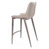 Zuo Modern Magnus Counter Stool in Brown and Walnut - Back Angled