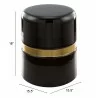 Zuo Modern Density Side Table Black and Gold - With Dimension - Zuo Modern Density Side Table Black and Gold - With Dimension