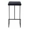 Zuo Modern Element Barstool in Black - Front - Zuo Modern Element Barstool in Black - Front