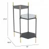 Zuo Modern William Side Table Black and Gold - With Dimension - Zuo Modern William Side Table Black and Gold - With Dimension