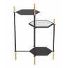 Zuo Modern William Side Table Black and Gold - Front Angled