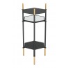 Zuo Modern William Side Table Black and Gold - Side View