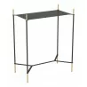 Zuo Modern Austin Side Table Black and Gold - Side Angled - Zuo Modern Austin Side Table Black and Gold - Side Angled