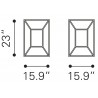 Zuo Modern Canyon Side Table Gold - Dimension Sheet