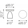 Zuo Modern Silo Side Table Gold - Dimension Sheet