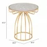 Zuo Modern Silo Side Table Gold - With Dimensions - Zuo Modern Silo Side Table Gold - With Dimensions