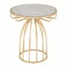Zuo Modern Silo Side Table Gold - Side View - Zuo Modern Silo Side Table Gold - Side View