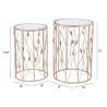 Zuo Modern Sage Side Table Set Gold - With Dimensions