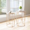 Zuo Modern Hadrian Side Table Set in Gold - Lifestyle
