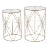 Zuo Modern Hadrian Side Table Set in Gold - Angled