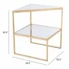 Zuo Modern Planes Side Table Gold - With Dimensions - Zuo Modern Planes Side Table Gold - With Dimensions