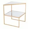 Zuo Modern Planes Side Table Gold - Side Angle - Zuo Modern Planes Side Table Gold - Side Angle