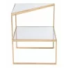 Zuo Modern Planes Side Table Gold - Side View - Zuo Modern Planes Side Table Gold - Side View