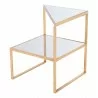 Zuo Modern Planes Side Table Gold - Angled - Zuo Modern Planes Side Table Gold - Angled