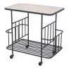 Zuo Modern Argus Bar Cart in Black - Back Angled