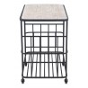 Zuo Modern Argus Bar Cart in Black - Side 