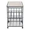 Zuo Modern Argus Bar Cart in Black - Side  - Zuo Modern Argus Bar Cart in Black - Side 