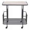 Zuo Modern Argus Bar Cart in Black - Front View