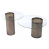 Zuo Modern Emi Coffee Table Antique Bronze - Top angled Pair