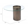 Zuo Modern Emi Coffee Table Antique Bronze - With DImensions