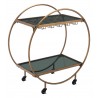 Zuo Modern Arc Bar Cart in Brass and Black - Angled
