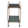 Zuo Modern Arc Bar Cart in Brass and Black - Side