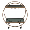 Zuo Modern Arc Bar Cart in Brass and Black - Front