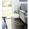 Zuo Modern Haru Side Table White and Gold - Lifestyle 1
