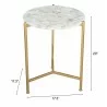 Zuo Modern Haru Side Table White and Gold - With Dimensions - Zuo Modern Haru Side Table White and Gold - With Dimensions