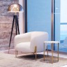 Zuo Modern Haru Side Table White and Gold - Lifestyle 4