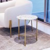Zuo Modern Haru Side Table White and Gold - Lifestyle 3
