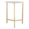 Zuo Modern Haru Side Table White and Gold - Side