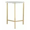 Zuo Modern Haru Side Table White and Gold - Side - Zuo Modern Haru Side Table White and Gold - Side