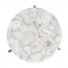 Zuo Modern Haru Side Table White and Gold - Top View