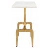 Zuo Modern Clement Side Table White and Gold - Side View