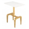 Zuo Modern Clement Side Table White and Gold - Side Angled