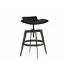 Bancroft Adjustable Stool - Onyx - Angled - Bancroft Adjustable Stool - Onyx - Angled