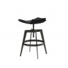 Bancroft Adjustable Stool - Onyx - Side Angle