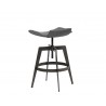 Bancroft Adjustable Stool - Graphite - Side Angle