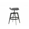 Bancroft Adjustable Stool - Graphite - Front View - Bancroft Adjustable Stool - Graphite - Front View