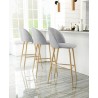 Zuo Modern Cozy Barstool Gray and Gold - Lifestyle 2
