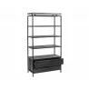 Sunpan Norwood Bookcase - Angled wit hOpened Drawer - Sunpan Norwood Bookcase - Angled wit hOpened Drawer