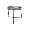 SUNPAN Remy End Table - Black - Grey, Front View with Decor
