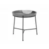 SUNPAN Remy End Table - Black - Grey, Front View with Decor - SUNPAN Remy End Table - Black - Grey, Front View with Decor