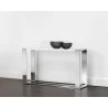 Sunpan Dalton Console Table in High Gloss White and Stainless Steel - Lifestyle - Sunpan Dalton Console Table in High Gloss White and Stainless Steel - Lifestyle