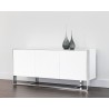  Sunpan Dalton Sideboard in High Gloss White and Stainless Steel Frame  - Lifestyle